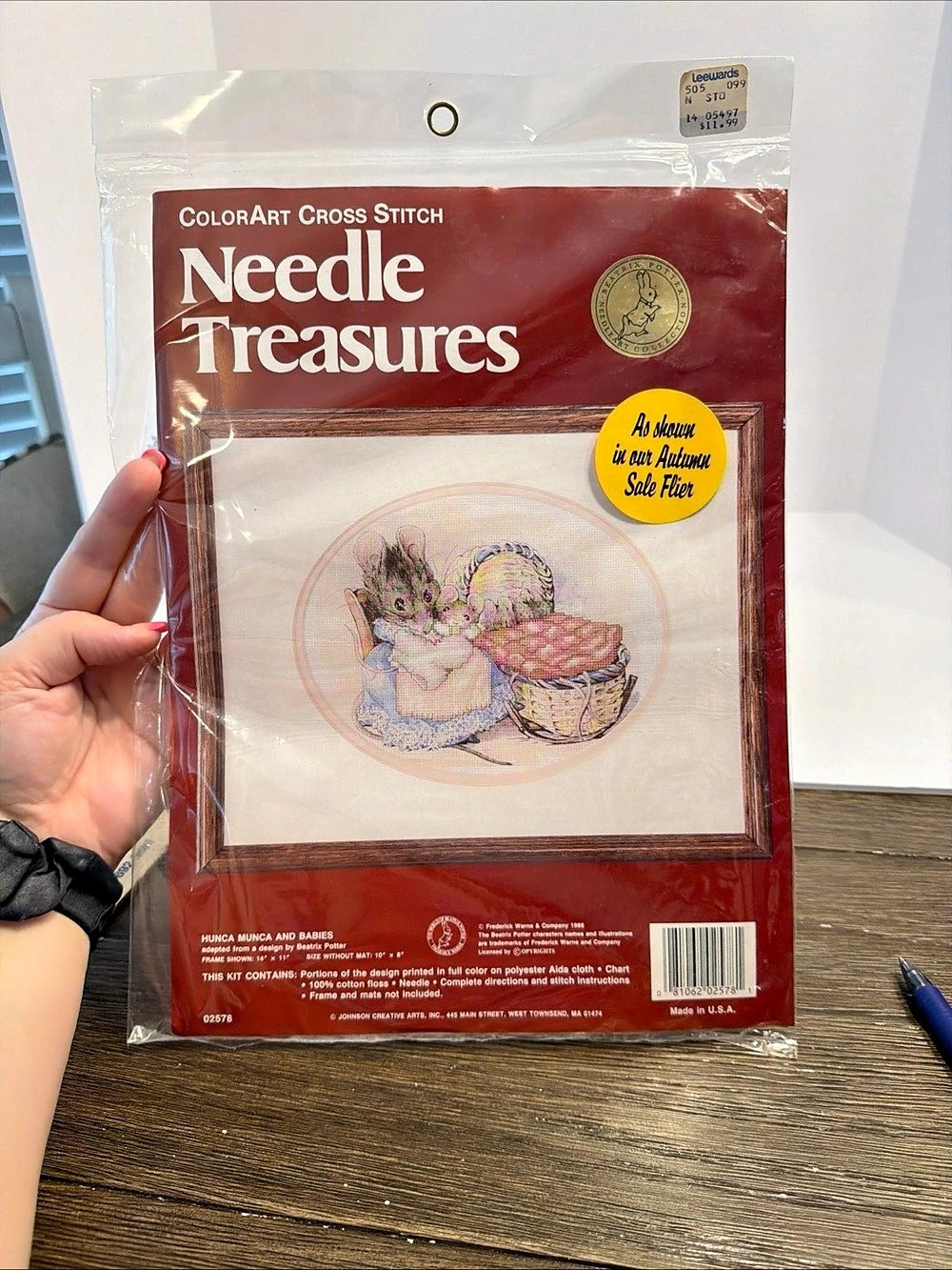 Beatrix Potter Needle Treasures Counted Cross Stitch Kit Hunca Munca and Babies